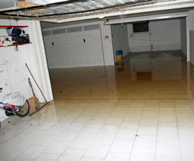 home with flood damage